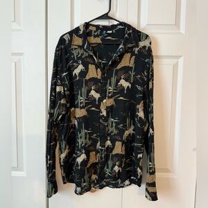 Divided Men’s Western Button Down Shirt XL